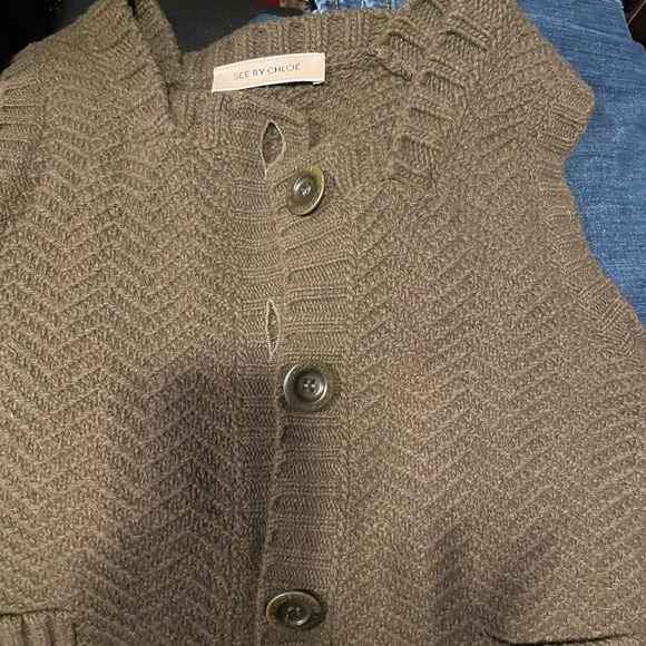 See by Chloe army green fall/winter sweater vest - Picture 11 of 17